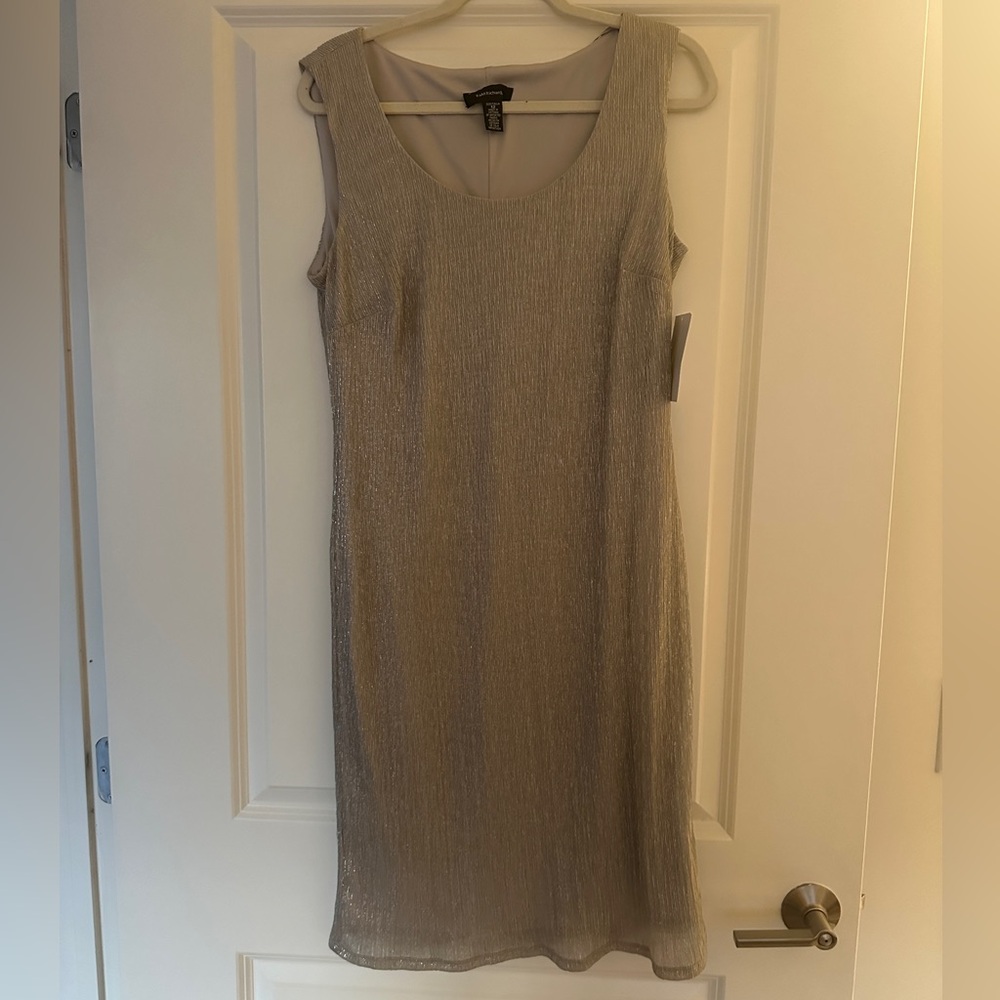 NEW W TAG CUTE SILVER NIGHT OUT DRESS SIZE 12